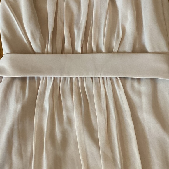 Dessy Girl Tan One Shoulder Dress Size 12 - Picture 4 of 9